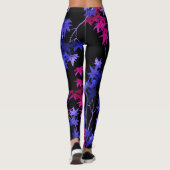 Elegantes Leaf- und Branch-Muster Vibrannte Leggin Leggings (Rückseite)