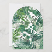 Elegantes Leafy Greenery Arch Brautparty Einladung (Rückseite)