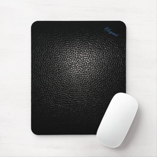 Elegantes Leather Black Style Pad Mousepad (Mit Mouse)