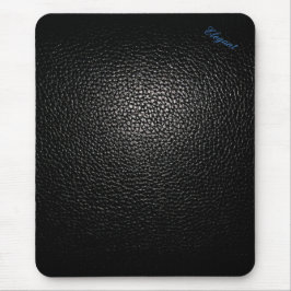 Elegantes Leather Black Style Pad Mousepad