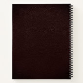 Elegantes Leather Luxury Gold Initial Logo Notizblock (Rückseite)