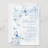 Elegantes Leben im Brautparty der Schmetterlinge Einladung (Vorderseite)