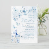 Elegantes Leben im Brautparty der Schmetterlinge Einladung (Stehend Vorderseite)