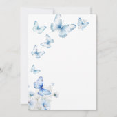 Elegantes Leben im Brautparty der Schmetterlinge Einladung (Rückseite)