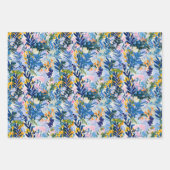 Elegantes, lebendiges Abstraktes Muster botanische Geschenkpapier Set (Vorderseite 2)