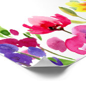 Elegantes, lebendiges Brautparty Willkommen Poster (Ecke)