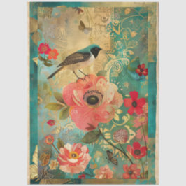 Elegantes, lebendiges, farbenfrohes und blumengesc seidenpapier