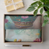 Elegantes, lebendiges, farbenfrohes und blumengesc seidenpapier (Geschenk)