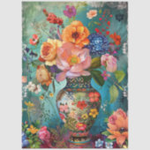 Elegantes, lebendiges, farbenfrohes und blumengesc seidenpapier (Vorderseite)