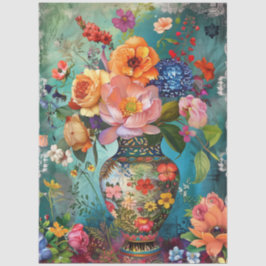 Elegantes, lebendiges, farbenfrohes und blumengesc seidenpapier