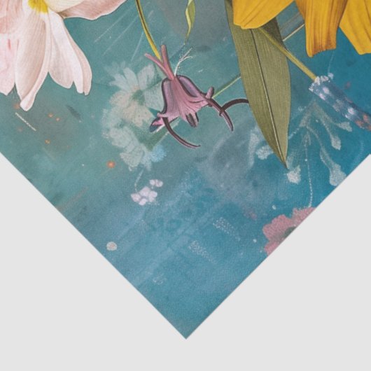 Elegantes, lebendiges, farbenfrohes und blumengesc seidenpapier (Ausschnitt)