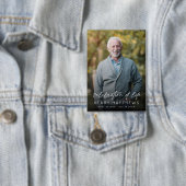Elegantes Lebensfeier-Skript-Foto-Begräbnis Button (Insitu)