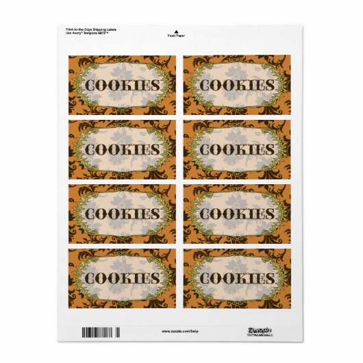 Elegantes Lebensmitteletikett (Vorne)