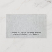 Elegantes Leder mit luxe Metallic Stripe Muster Visitenkarte (Rückseite)