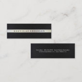 Elegantes Leder mit Luxe Metallic Trim Mini Visitenkarte (Vorne/Hinten)