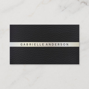 Elegantes Leder mit Luxe Metallic Trim Visitenkarte