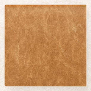 Elegantes Lederhintergrund Glasuntersetzer