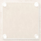 Elegantes Lederhintergrund Glasuntersetzer (Rückseite)