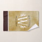 Elegantes Lederleder und Vintages Namensmotto Badhandtuch Set (Handtuch)