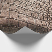 Elegantes Ledermuster nah.  Geschenkpapier (Ecke)