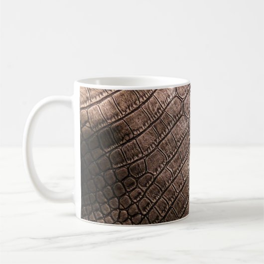 Elegantes Ledermuster nah. Kaffeetasse (Links)