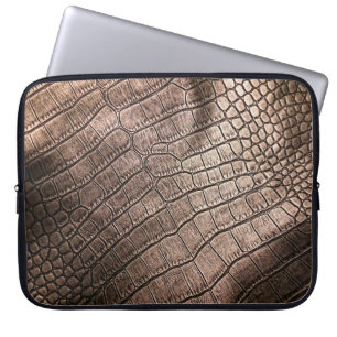 Elegantes Ledermuster nah.  Laptopschutzhülle