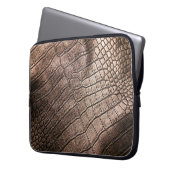 Elegantes Ledermuster nah. Laptopschutzhülle (Vorderseite Links)