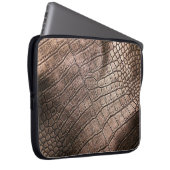 Elegantes Ledermuster nah. Laptopschutzhülle (Vorne Rechts)