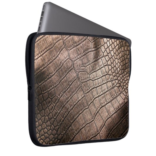 Elegantes Ledermuster nah. Laptopschutzhülle (Vorne Rechts)