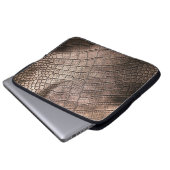 Elegantes Ledermuster nah. Laptopschutzhülle (Vorne Knopf)