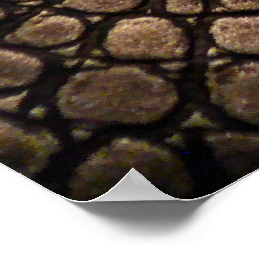 Elegantes Ledermuster nah. Poster (Ecke)