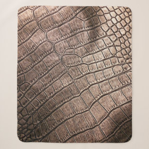Elegantes Ledermuster nah. Sherpadecke