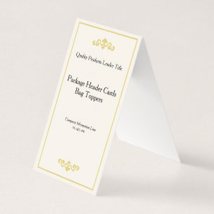 Elegantes Leinen-Gold-Schwung-Header-Kartontüten-T