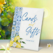 Elegantes Lemon Baby Shower Geschenke und Karten U Sockelschild