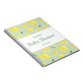 Elegantes Lemon Baby Shower Gift List-Notebook Notizblock (Rechte Seite)