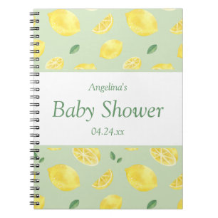 Elegantes Lemon Baby Shower Gift List-Notebook Notizblock