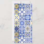 Elegantes Lemon & Blue Mediterrane Hochzeitsprogra (Rückseite)