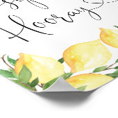 Elegantes Lemon Brautparty Sip Hooray Poster (Ecke)