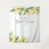 Elegantes Lemon Brautparty Tapestry Wandteppich (Vorderseite)