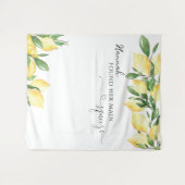 Elegantes Lemon Brautparty Tapestry Wandteppich (Vorderseite (Horizontal))