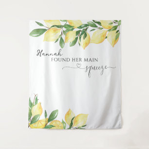 Elegantes Lemon Brautparty Tapestry Wandteppich