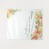 Elegantes Lemon Brautparty Tapestry Wandteppich (Vorderseite (Horizontal))