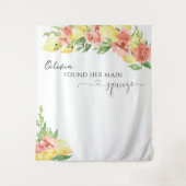 Elegantes Lemon Brautparty Tapestry Wandteppich (Vorderseite)