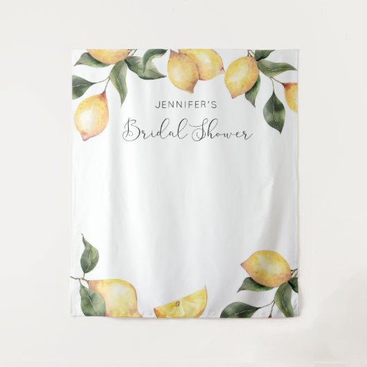 Elegantes Lemon Brautparty Wandteppich (Vorderseite)