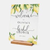 Elegantes Lemon Brautparty Willkommen Acrylschild (Winkel)