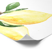 Elegantes Lemon Brautparty Willkommen Poster (Ecke)