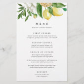 Elegantes Lemon Floral Brautparty oder Hochzeitsme (Vorderseite)