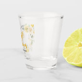 Elegantes Lemon Floral Brautparty Schnapsglas (Rechts)
