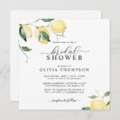 Elegantes Lemon Fruit Watercolor Boho Brautparty Einladung (Vorne/Hinten)