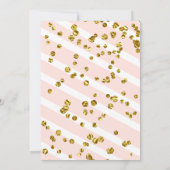 Elegantes Lemon Gold Glitzer Brautparty Einladung (Rückseite)